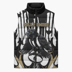 Custom Collingwood Black Sleeveless Puffer Jacket Unique Style