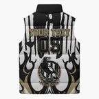 Custom Collingwood Black Sleeveless Puffer Jacket Unique Style