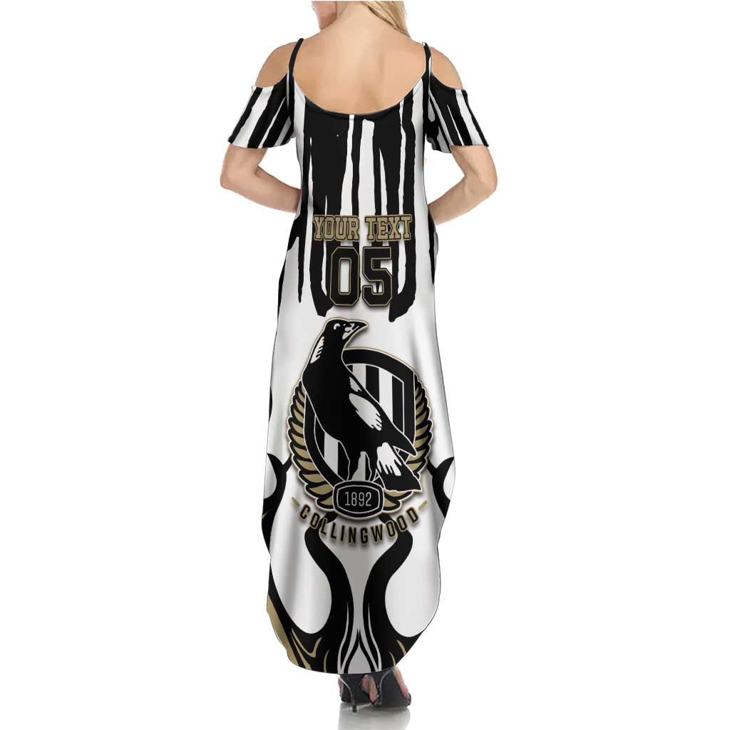 Custom Collingwood Black Summer Maxi Dress Unique Style