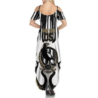 Custom Collingwood Black Summer Maxi Dress Unique Style