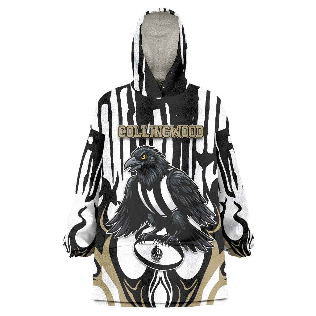 Custom Collingwood Black Wearable Blanket Hoodie Unique Style
