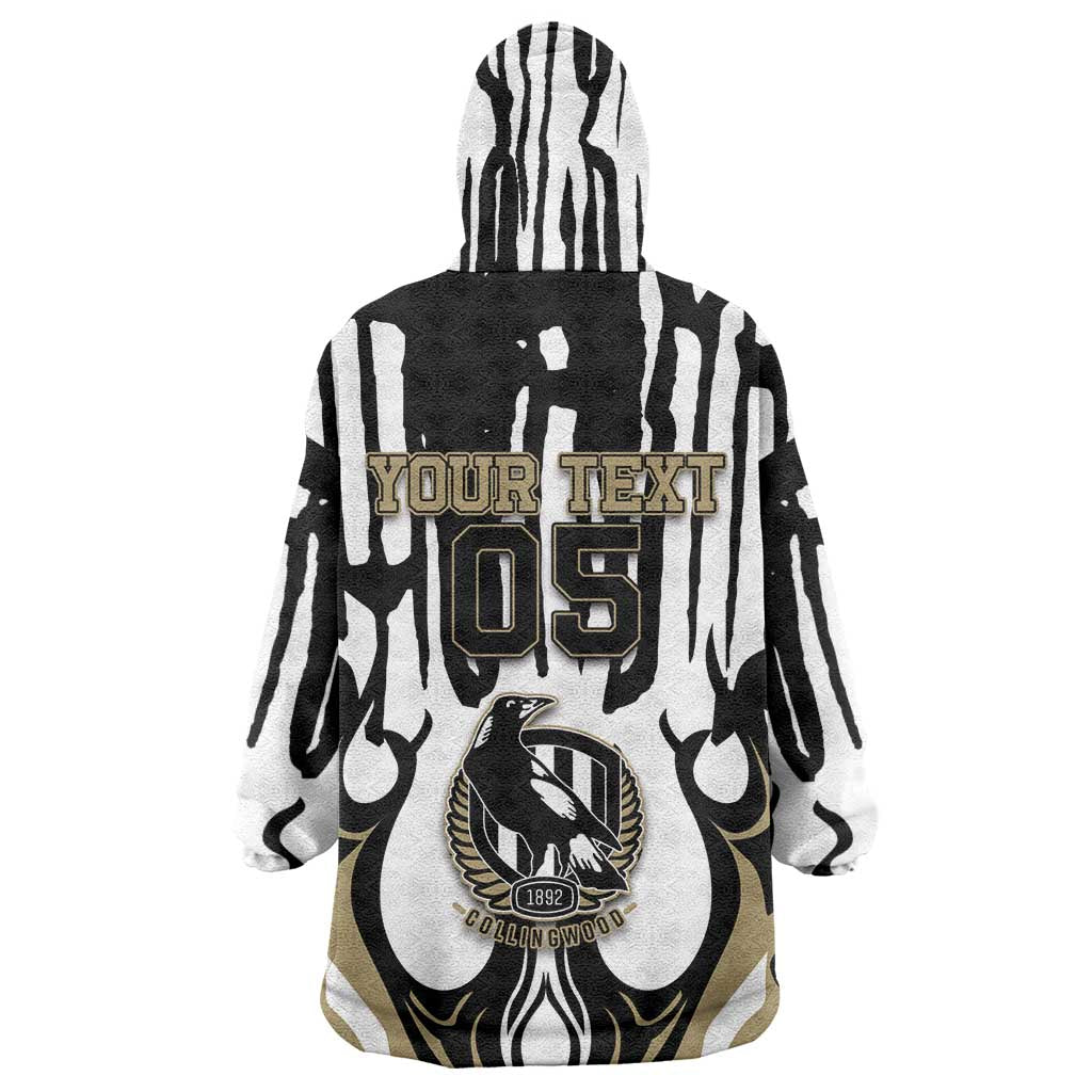 Custom Collingwood Black Wearable Blanket Hoodie Unique Style