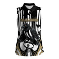 Custom Collingwood Black Women Sleeveless Polo Shirt Unique Style