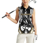Custom Collingwood Black Women Sleeveless Polo Shirt Unique Style