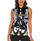 Custom Collingwood Black Women Sleeveless Polo Shirt Unique Style
