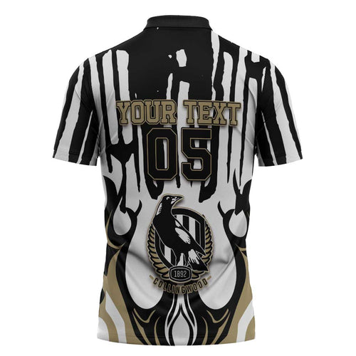 Custom Collingwood Black Zipper Polo Shirt Unique Style