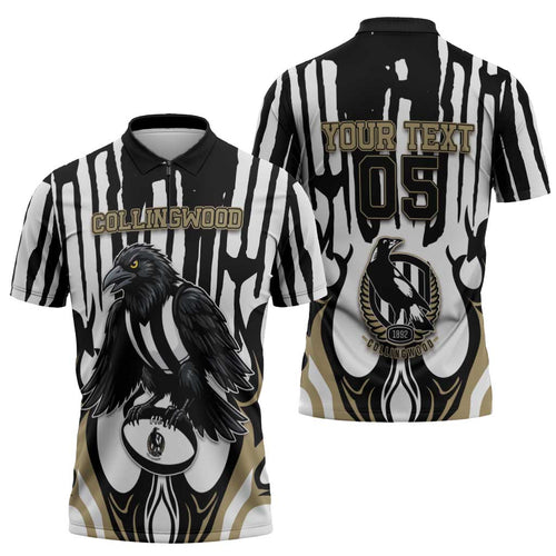 Custom Collingwood Black Zipper Polo Shirt Unique Style