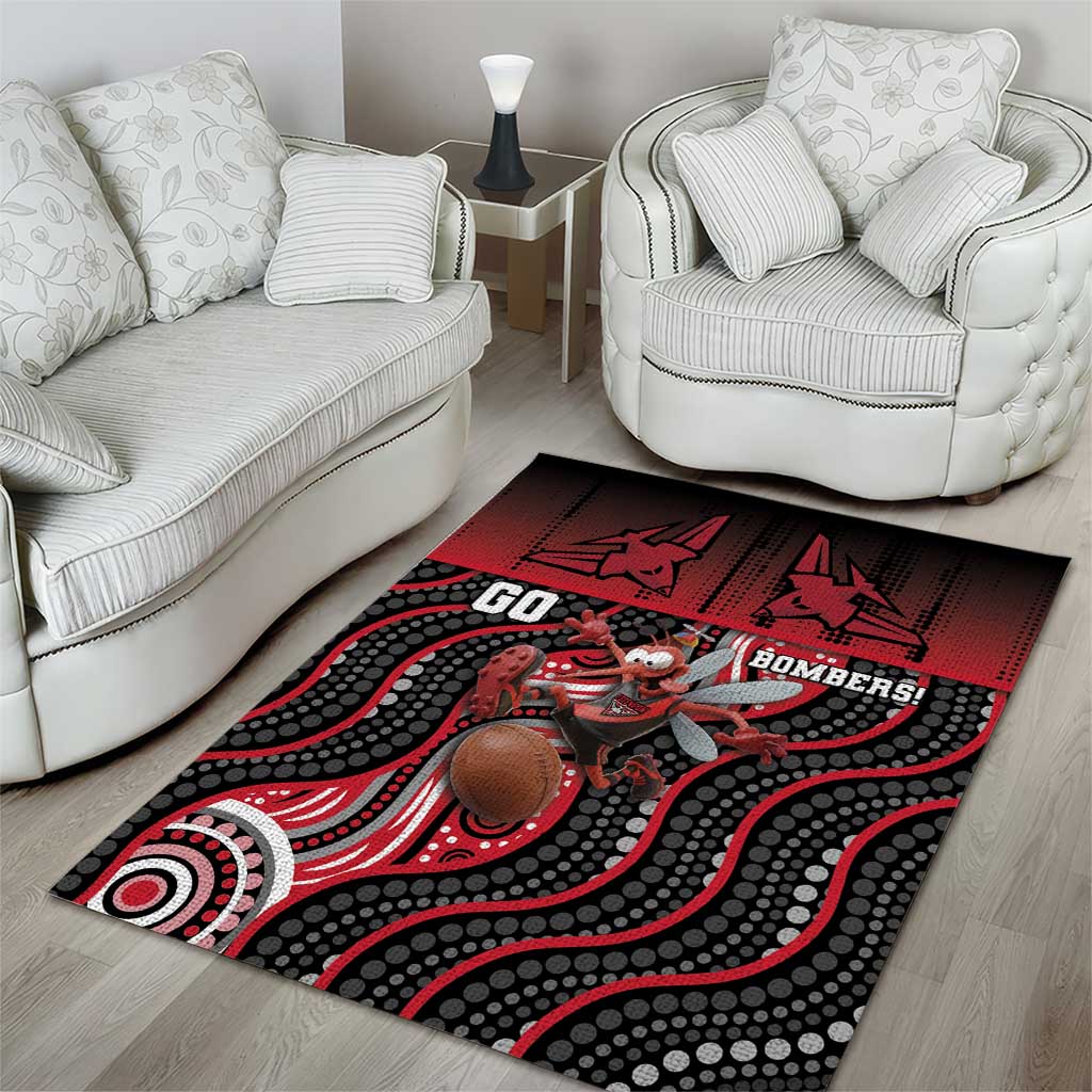 Essendon Go Bombers Area Rug Don The Sash