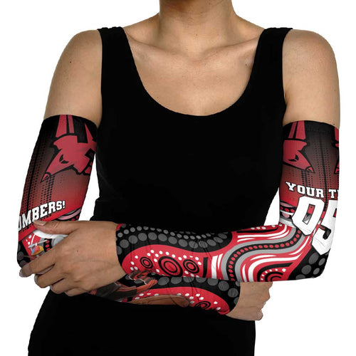 Custom Essendon Go Bombers Arm Sleeves Don The Sash