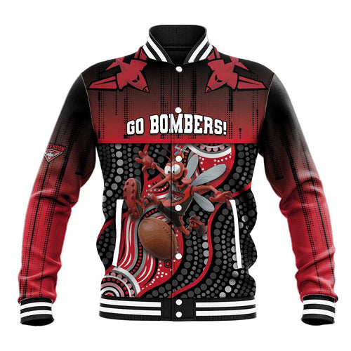 Custom Essendon Go Bombers Baseball Jacket Don The Sash