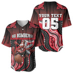 Custom Essendon Go Bombers Baseball Jersey Don The Sash