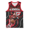 Custom Essendon Go Bombers Basketball Jersey Don The Sash
