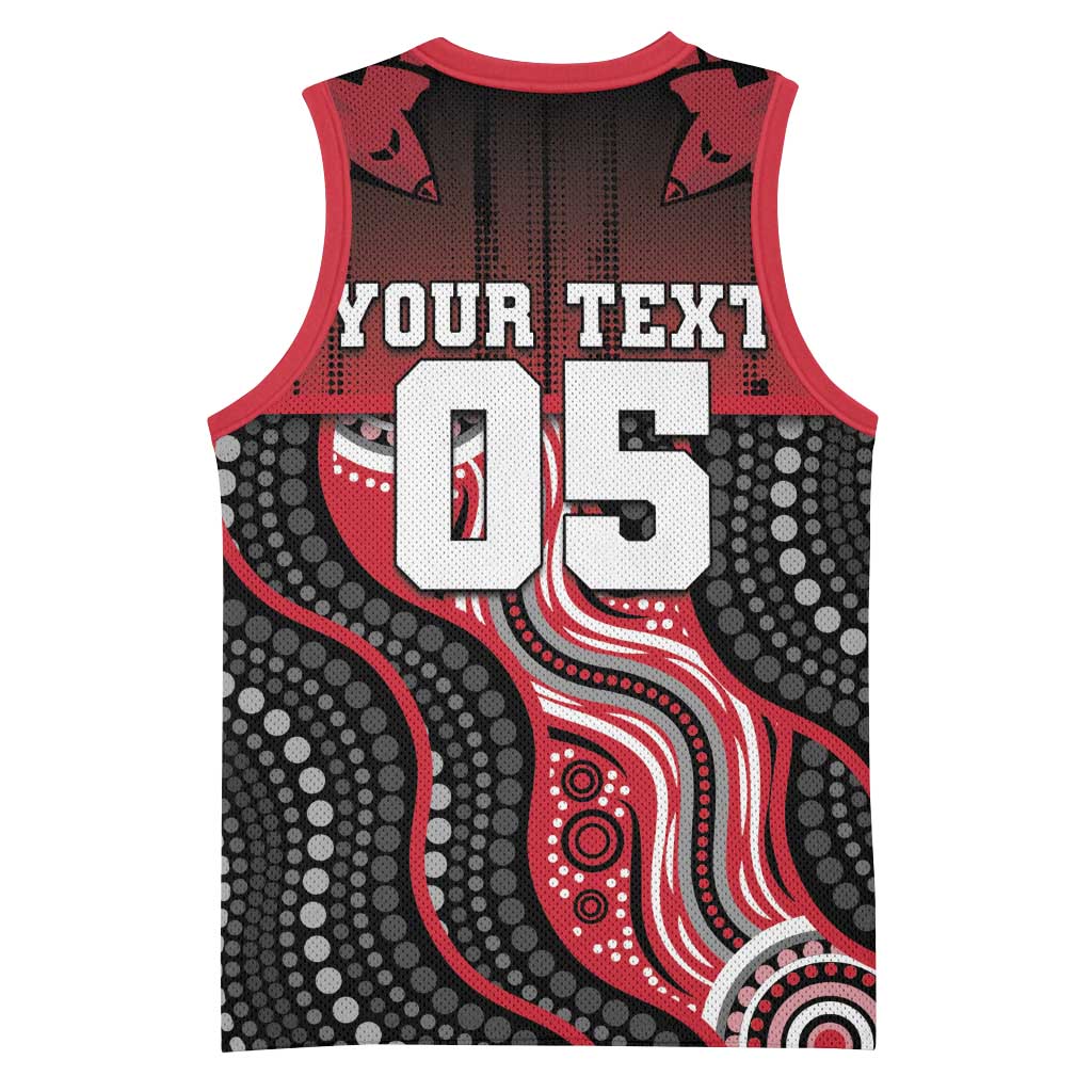 Custom Essendon Go Bombers Basketball Jersey Don The Sash