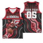 Custom Essendon Go Bombers Basketball Jersey Don The Sash