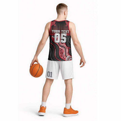 Custom Essendon Go Bombers Basketball Jersey Don The Sash