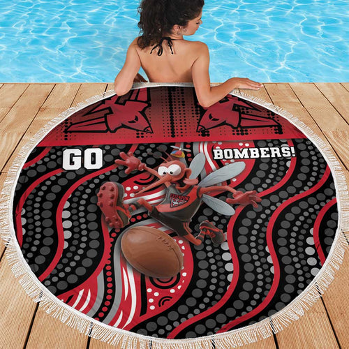 Essendon Go Bombers Beach Blanket Don The Sash