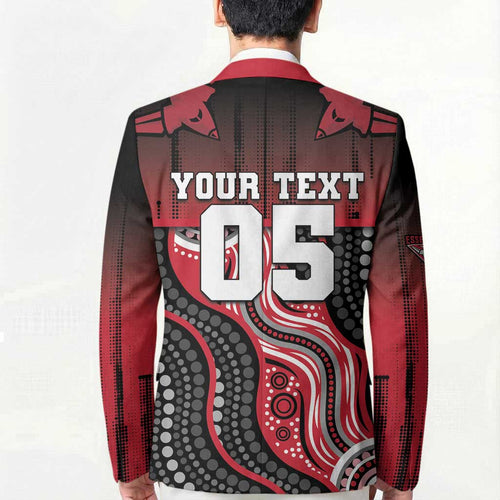 Custom Essendon Go Bombers Blazer Don The Sash