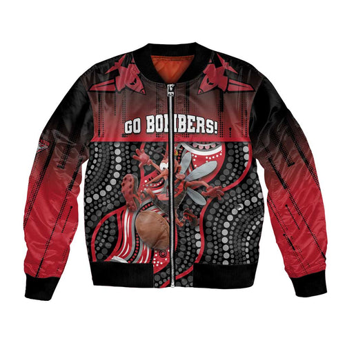 Custom Essendon Go Bombers Bomber Jacket Don The Sash