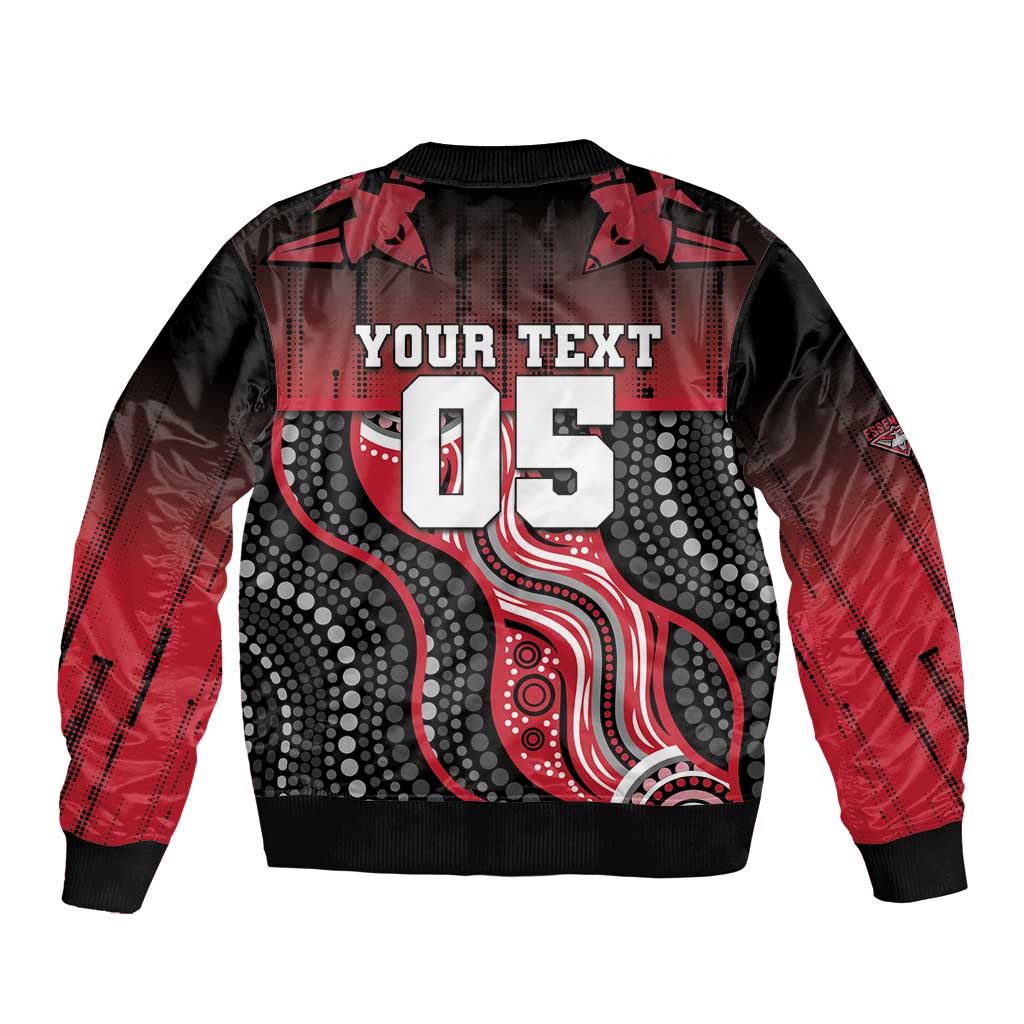 Custom Essendon Go Bombers Bomber Jacket Don The Sash