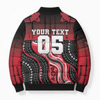 Custom Essendon Go Bombers Bomber Puffer Jacket Don The Sash