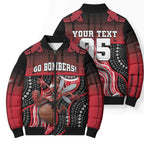 Custom Essendon Go Bombers Bomber Puffer Jacket Don The Sash