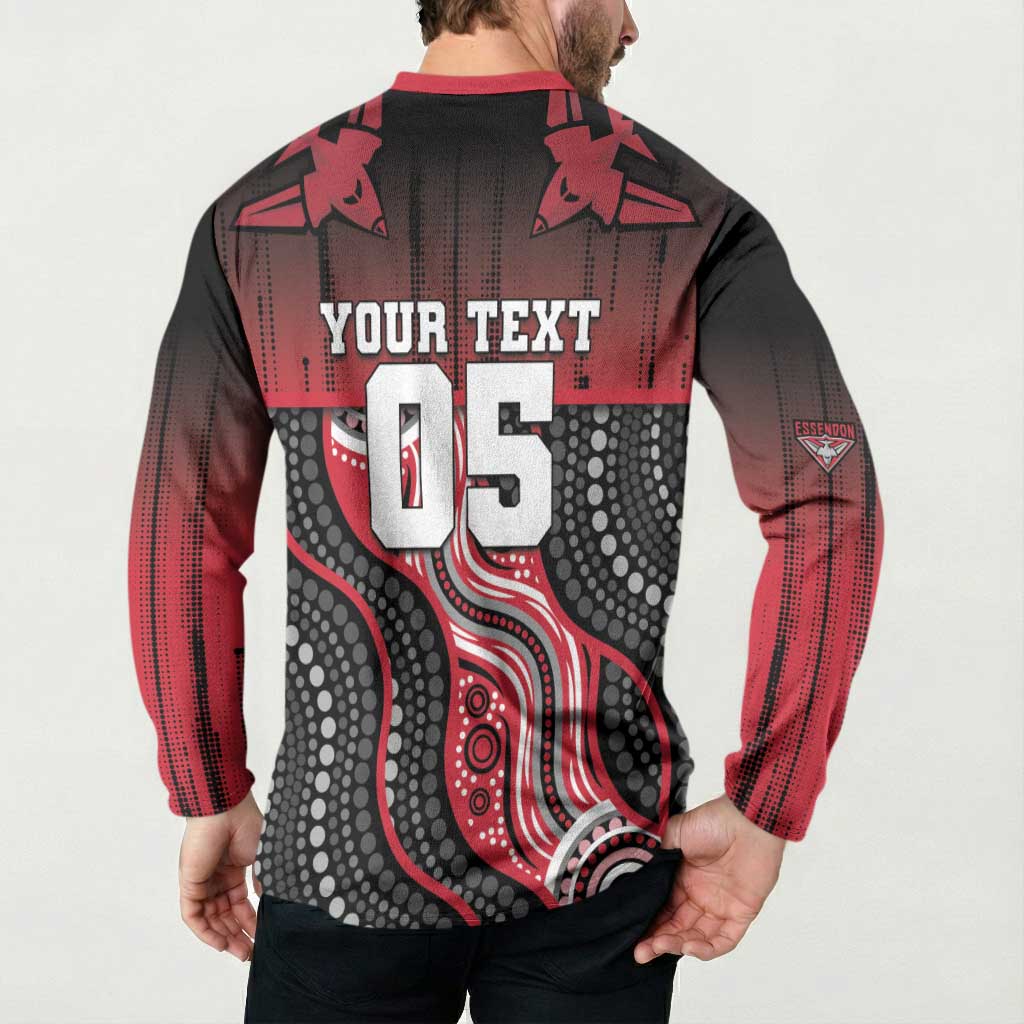 Custom Essendon Go Bombers Button Sweatshirt Don The Sash