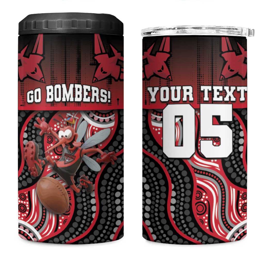 Custom Essendon Go Bombers 4 in 1 Can Cooler Tumbler Don The Sash