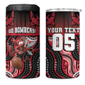 Custom Essendon Go Bombers 4 in 1 Can Cooler Tumbler Don The Sash
