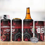 Custom Essendon Go Bombers 4 in 1 Can Cooler Tumbler Don The Sash