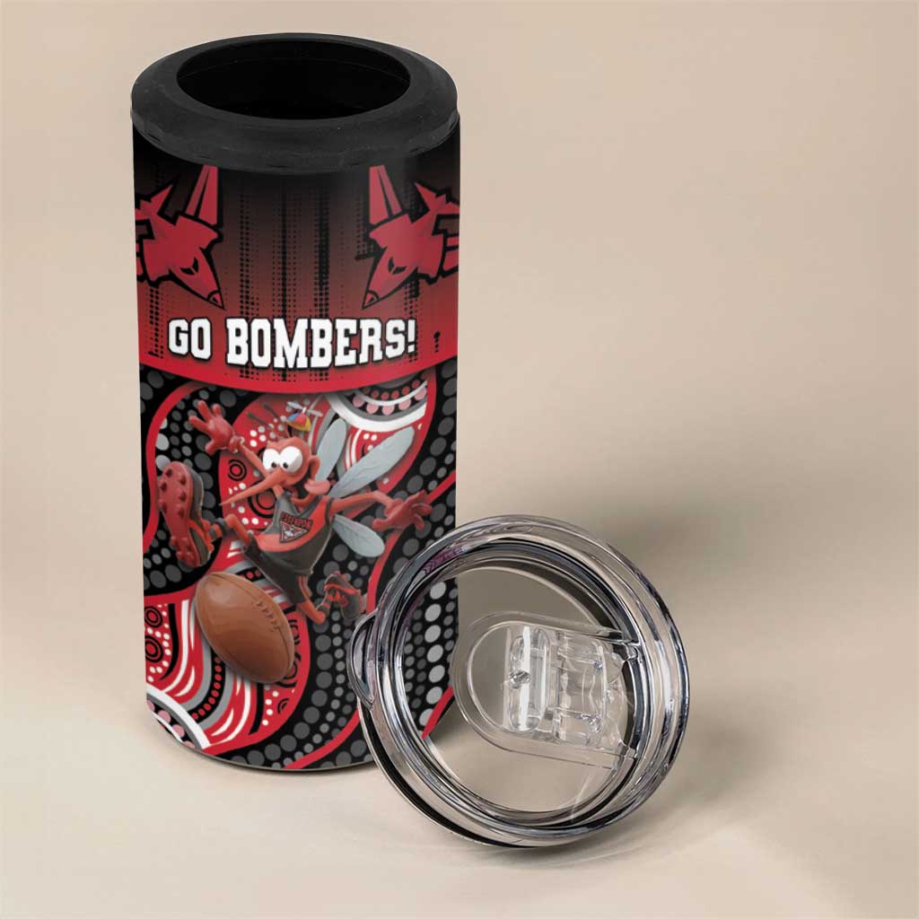 Custom Essendon Go Bombers 4 in 1 Can Cooler Tumbler Don The Sash