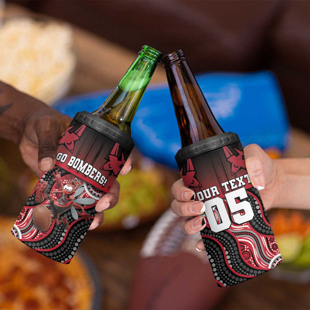 Custom Essendon Go Bombers 4 in 1 Can Cooler Tumbler Don The Sash