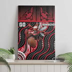 Essendon Go Bombers Canvas Wall Art Don The Sash