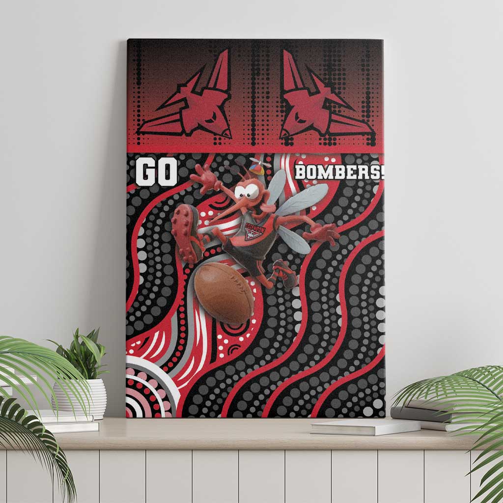 Essendon Go Bombers Canvas Wall Art Don The Sash