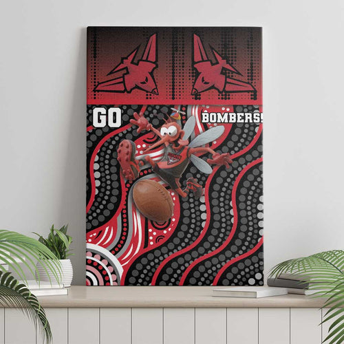Essendon Go Bombers Canvas Wall Art Don The Sash