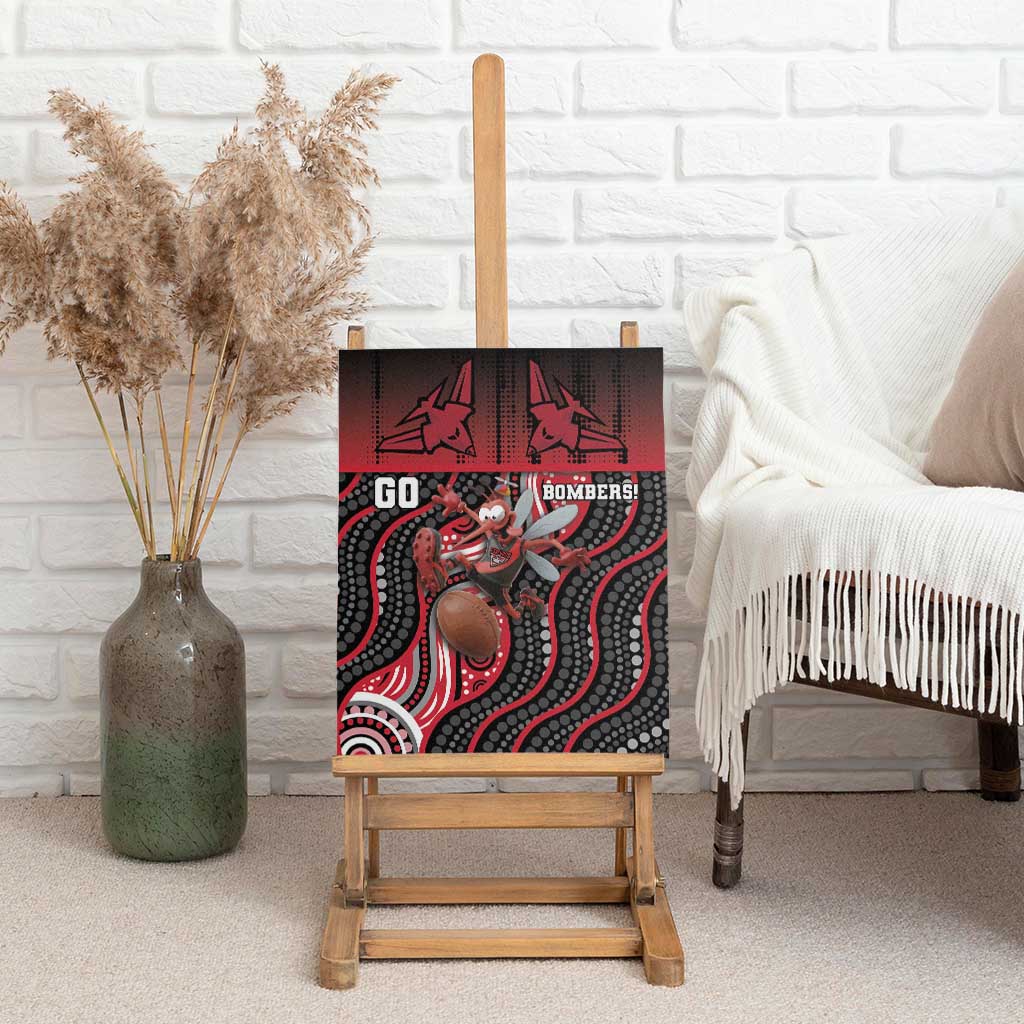 Essendon Go Bombers Canvas Wall Art Don The Sash
