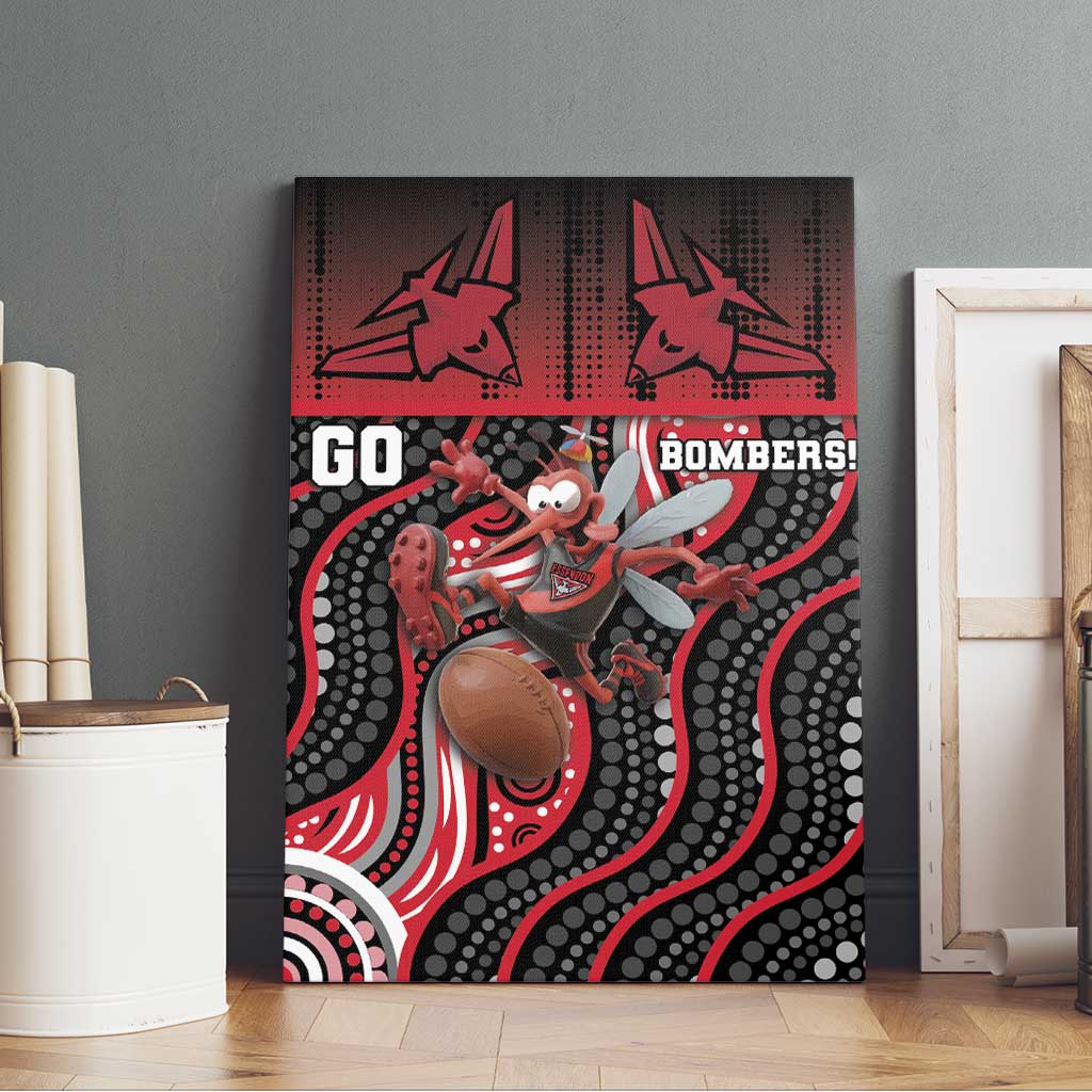 Essendon Go Bombers Canvas Wall Art Don The Sash