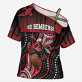 Custom Essendon Go Bombers Cross Shoulder Shirt Don The Sash