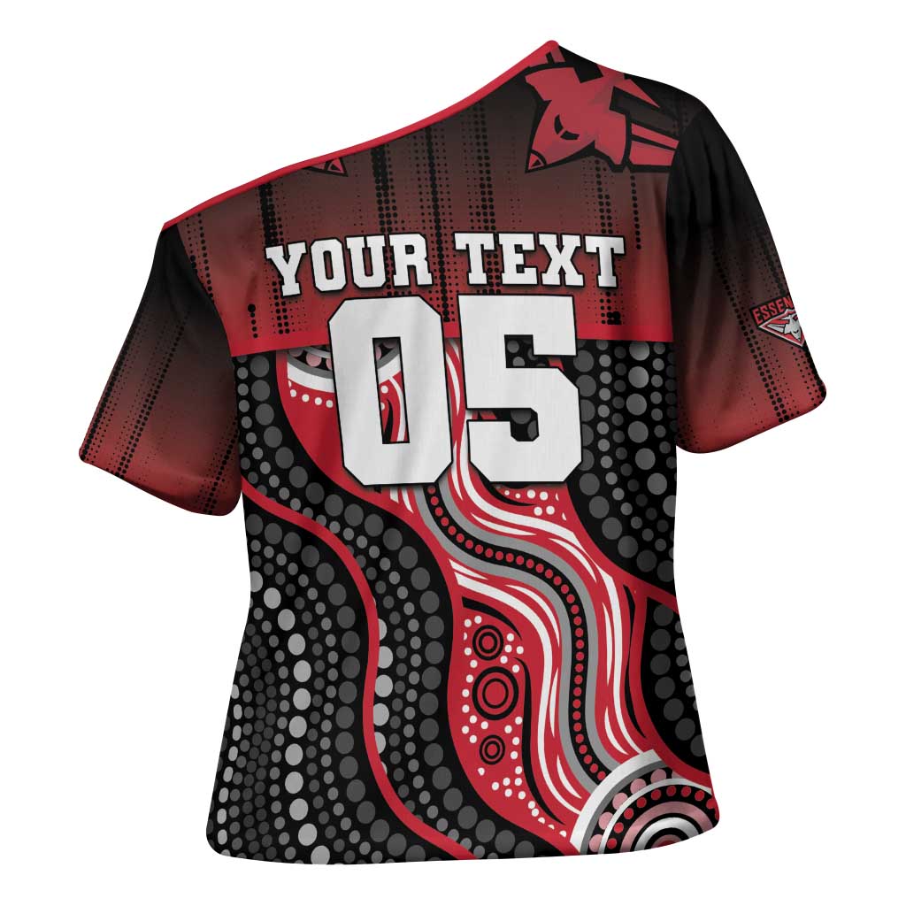 Custom Essendon Go Bombers Cross Shoulder Shirt Don The Sash
