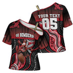 Custom Essendon Go Bombers Cross Shoulder Shirt Don The Sash