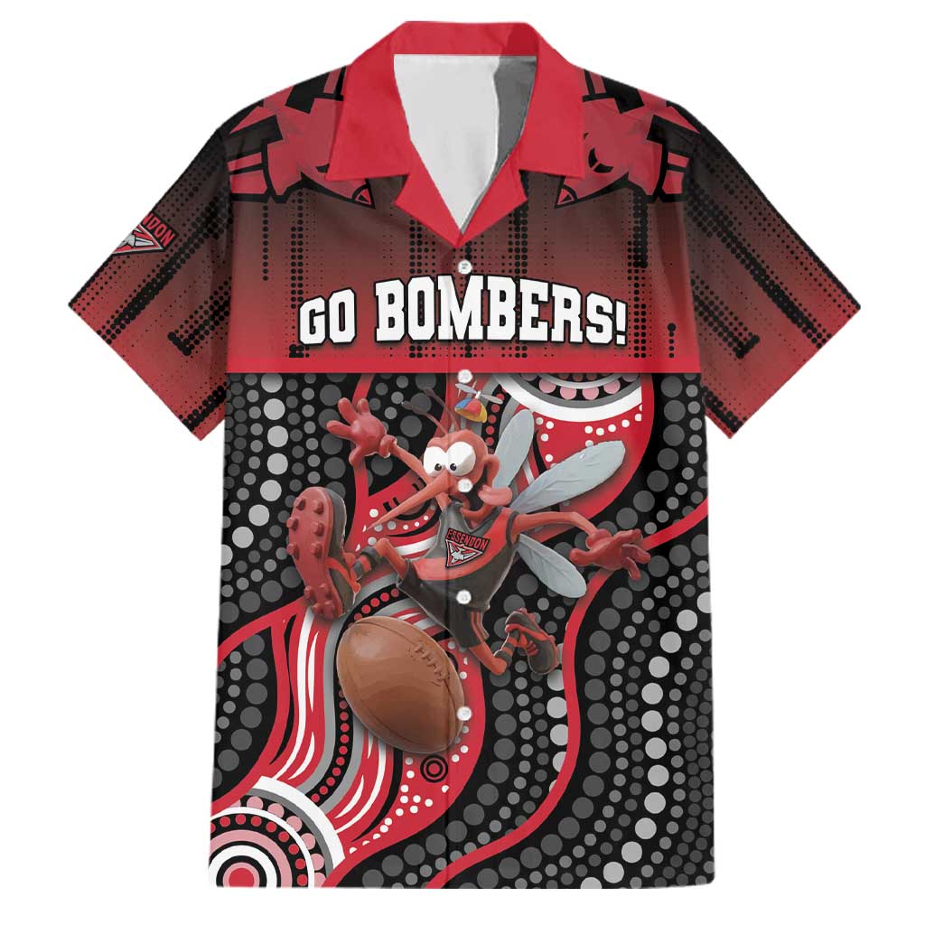 Custom Essendon Go Bombers Family Matching Long Sleeve Bodycon Dress and Hawaiian Shirt Don The Sash
