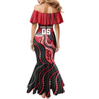 Custom Essendon Go Bombers Family Matching Mermaid Dress and Hawaiian Shirt Don The Sash