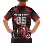 Custom Essendon Go Bombers Family Matching Off Shoulder Maxi Dress and Hawaiian Shirt Don The Sash