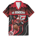 Custom Essendon Go Bombers Family Matching Puletasi and Hawaiian Shirt Don The Sash