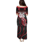 Custom Essendon Go Bombers Family Matching Puletasi and Hawaiian Shirt Don The Sash
