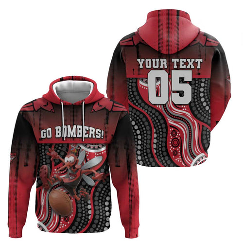 Custom Essendon Go Bombers Hoodie Don The Sash