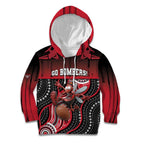 Custom Essendon Go Bombers Kid Hoodie Don The Sash