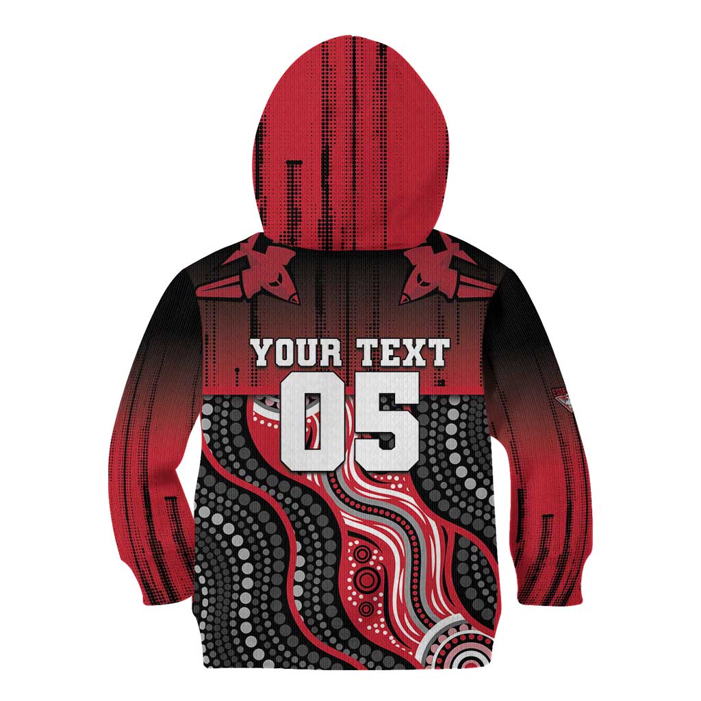 Custom Essendon Go Bombers Kid Hoodie Don The Sash