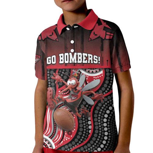 Custom Essendon Go Bombers Kid Polo Shirt Don The Sash
