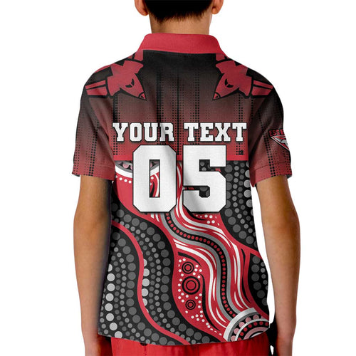 Custom Essendon Go Bombers Kid Polo Shirt Don The Sash