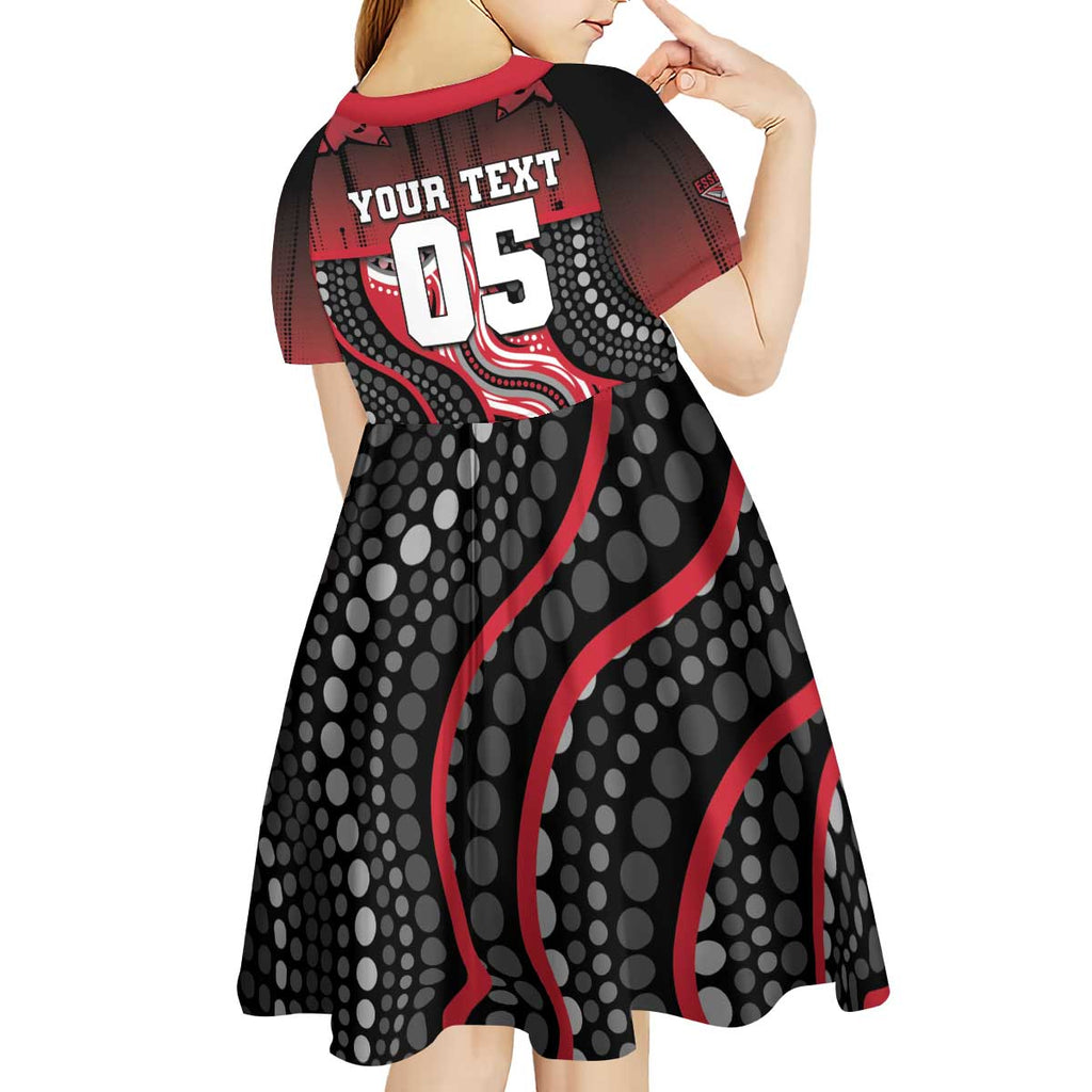 Custom Essendon Go Bombers Kid Short Sleeve Dress Don The Sash